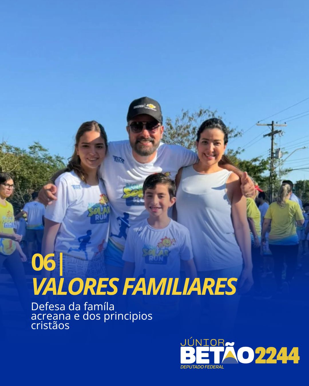 Júnior Betão com sua família